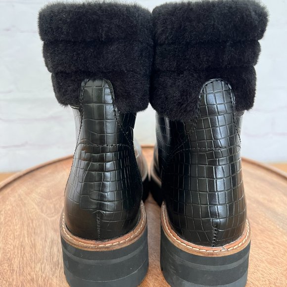 NWOT Clarks Orianna Hiker Boot Black Croc - Size 7.5 - Picture 8 of 11